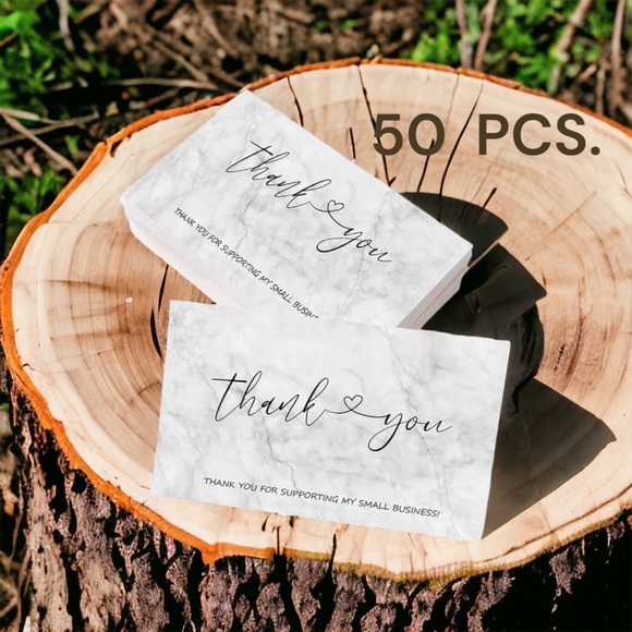 50 Cards Thank You For Supporting My Small Business Cards 3.5” X 2” - Picture 2 of 4